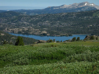 Caples Lake from shoulder of Round Top